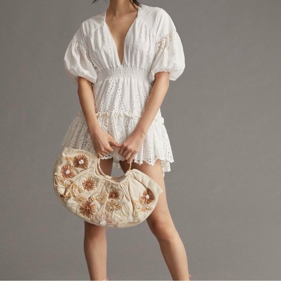 Anthropologie | Dresses | Anthropologie White Mini Dress | Poshmark